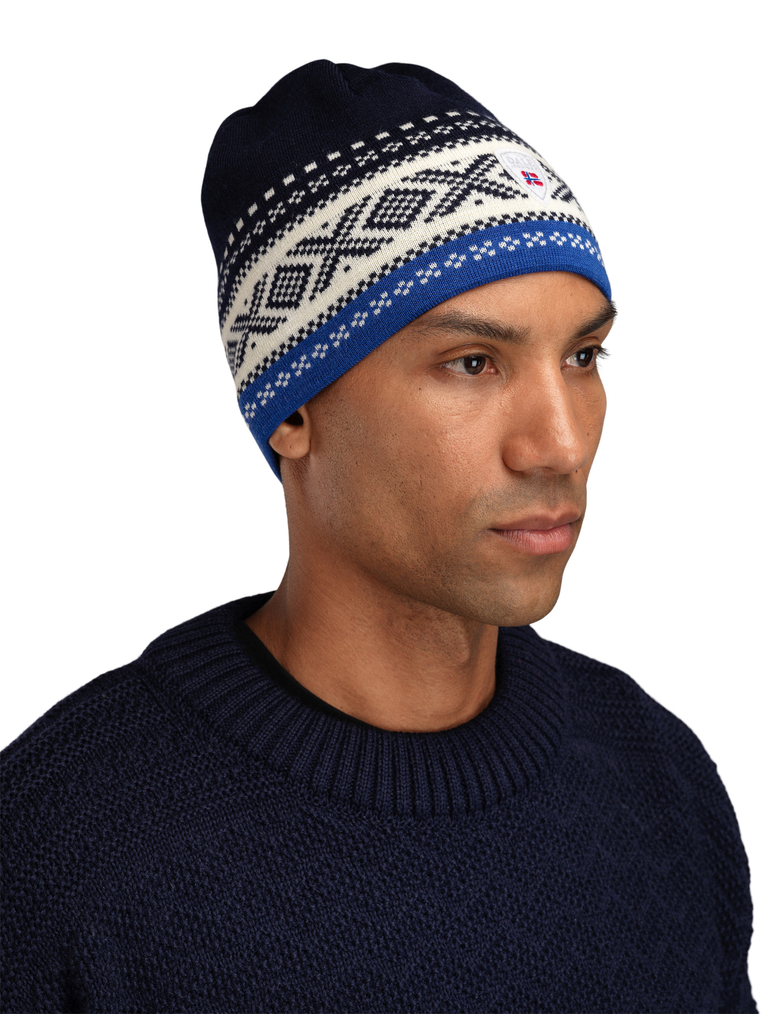 Dystingen unisex merino wool hat Navy Offwhite Ultramarine