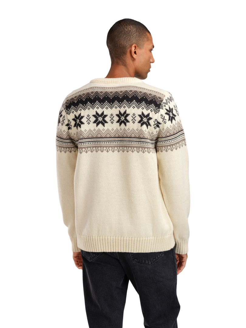 Veafjord Men's Jacket - Norwegian Wool Cream Mountainstone Coffee