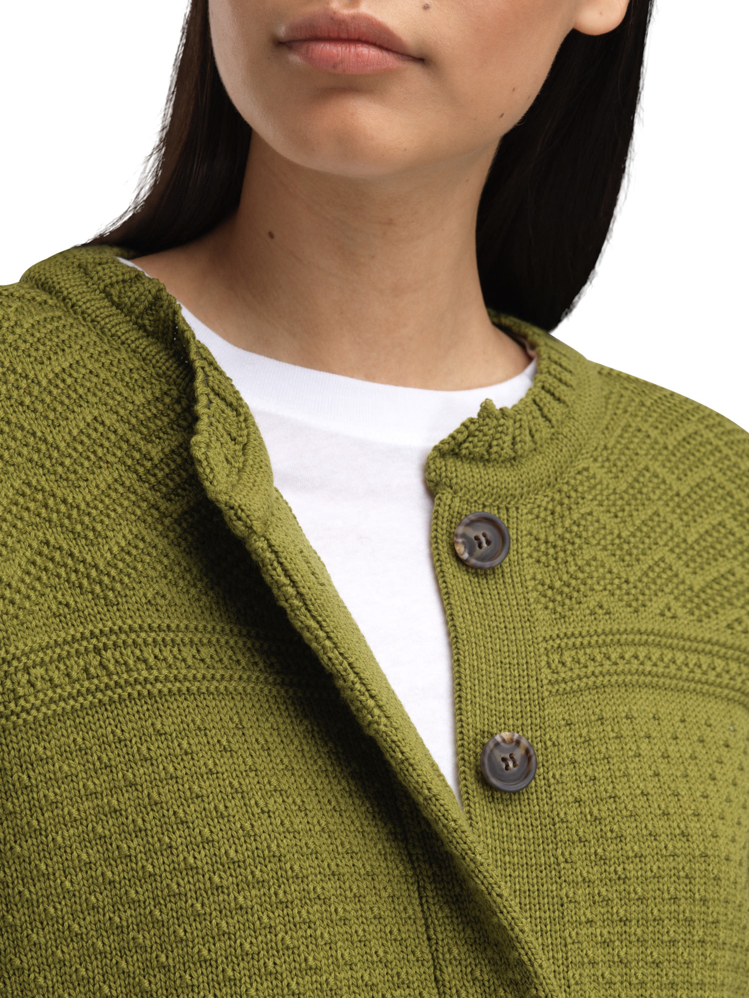 Lusa Women's Cardigan - Norwegian Wool Alum Green