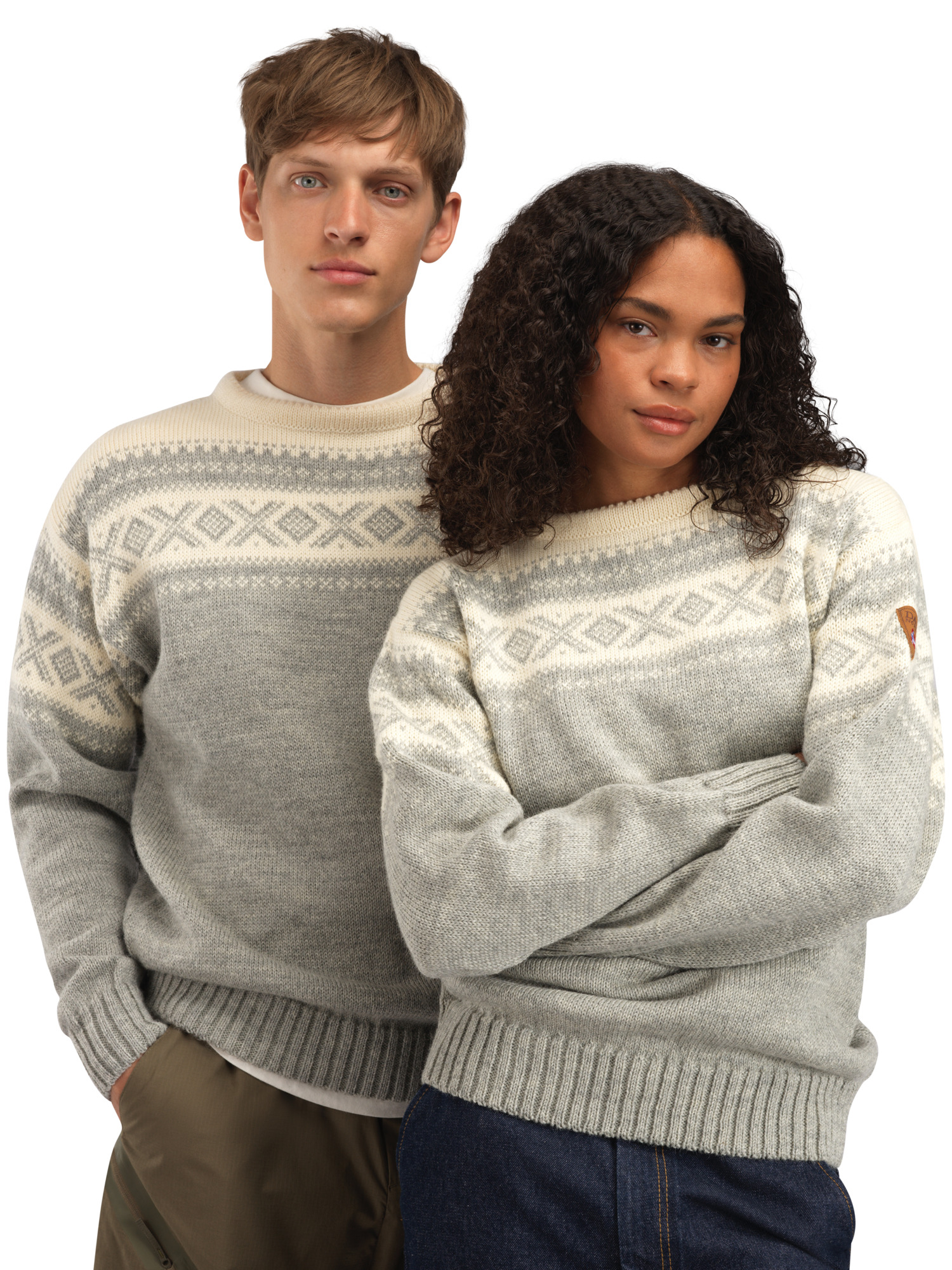 Cortina 1956 Sweater - Norwegian Wool Lightcharcoal Mel Offwhite