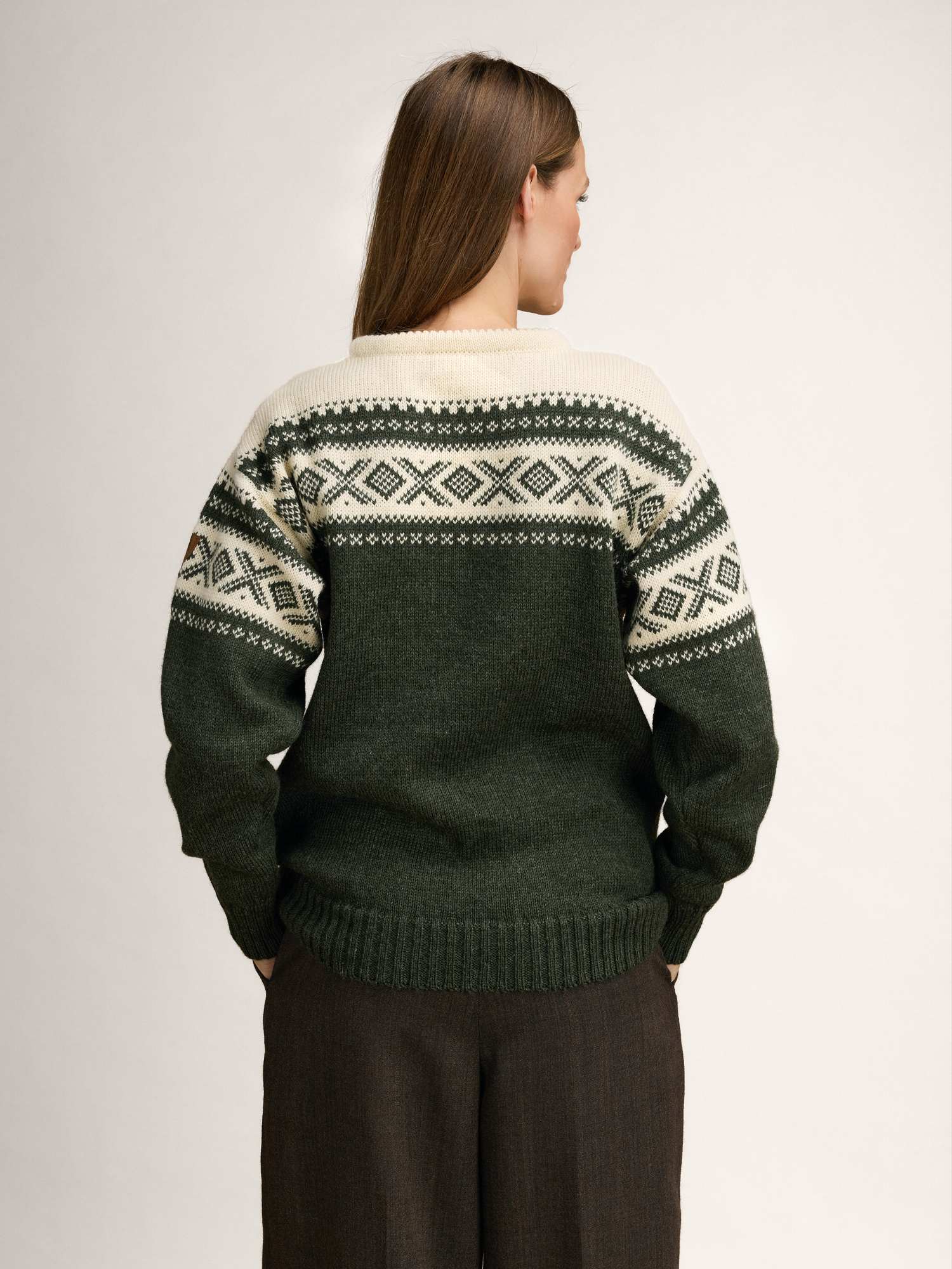 Cortina 1956 Sweater - Norwegian Wool Loden Mel Cream