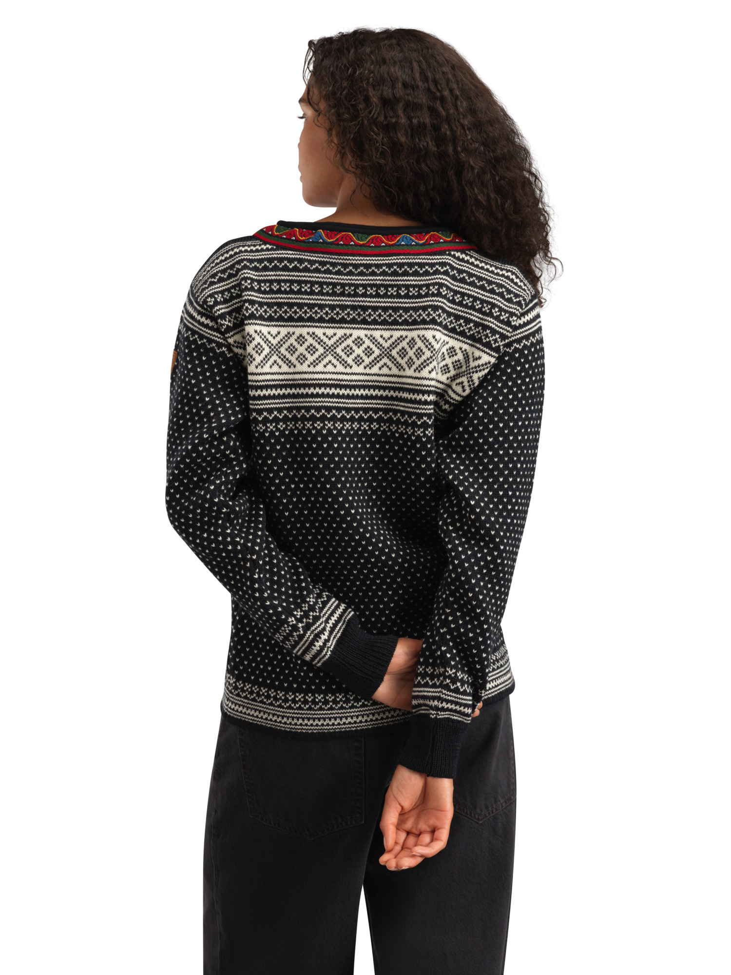 Setesdal Lusekofte Sweater - Norwegian Wool Black Offwhite