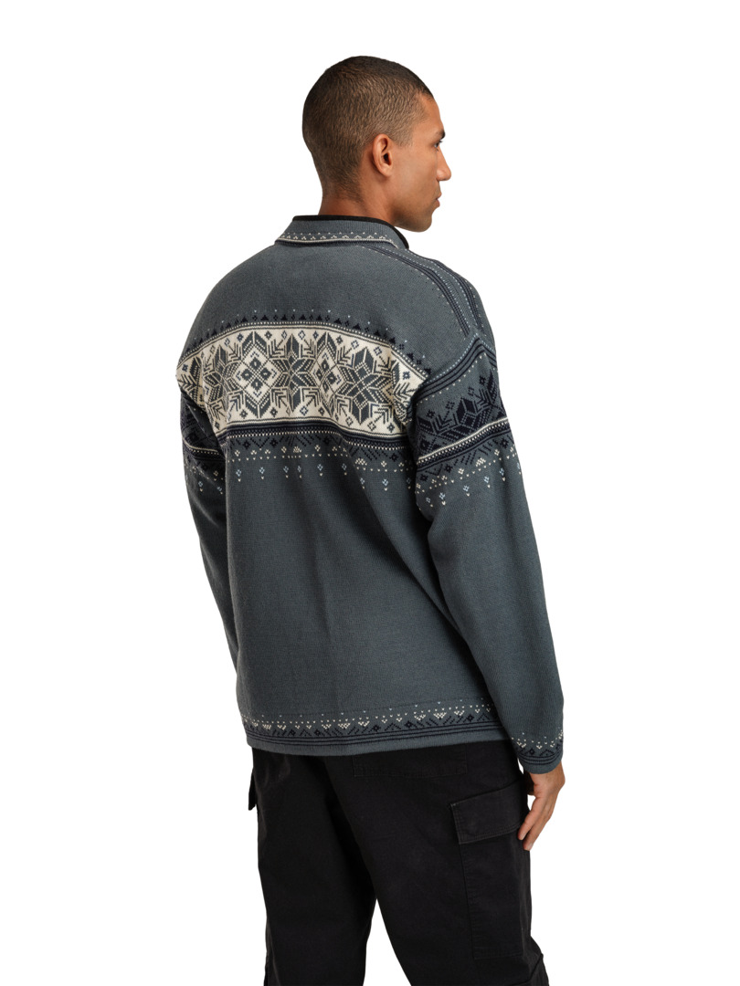 Blyfjell Men's Knit Sweater Steel Offwhite Navy