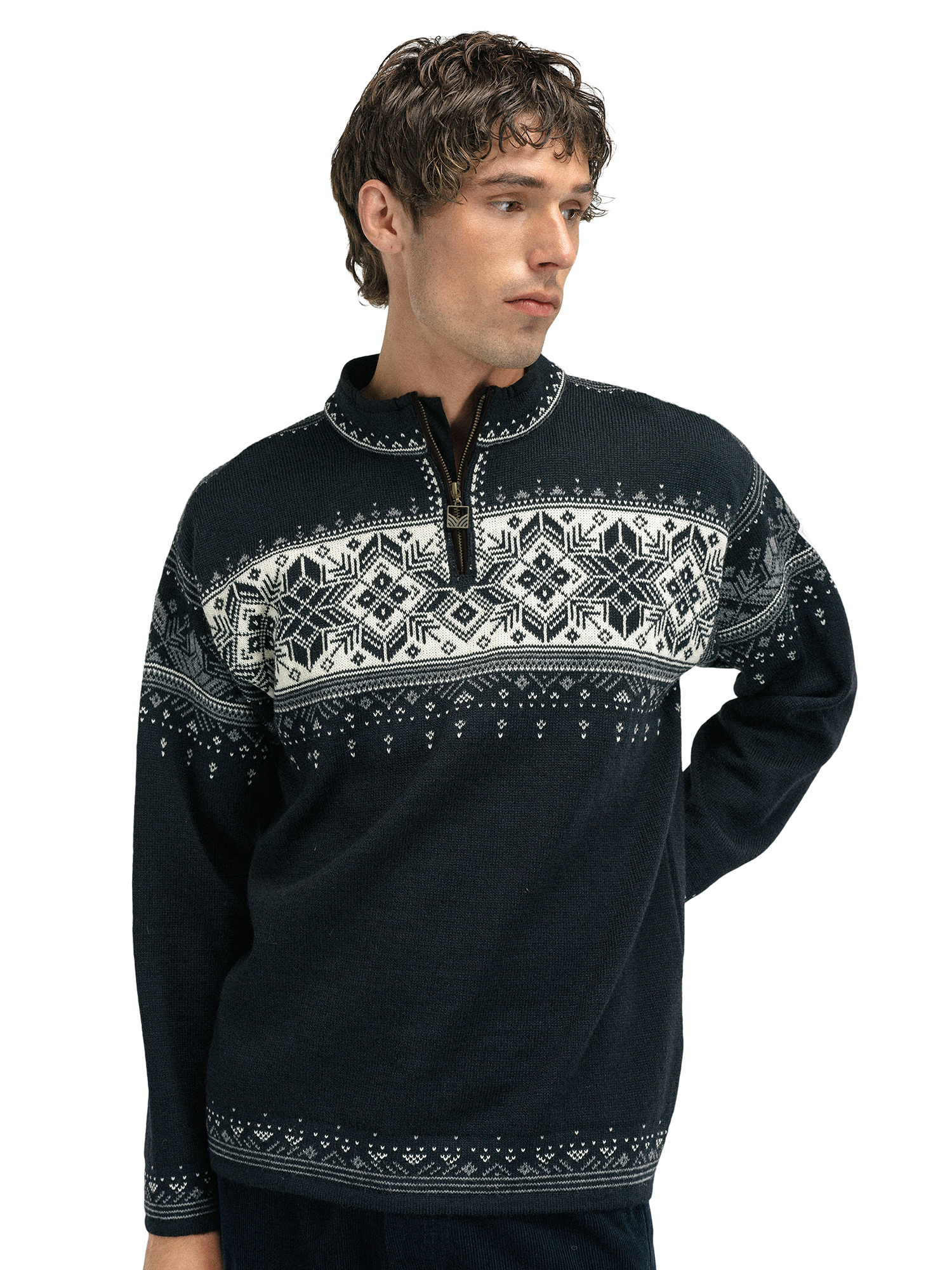 Blyfjell Men's Knit Sweater Black smoke Offwhite Lgtcharco