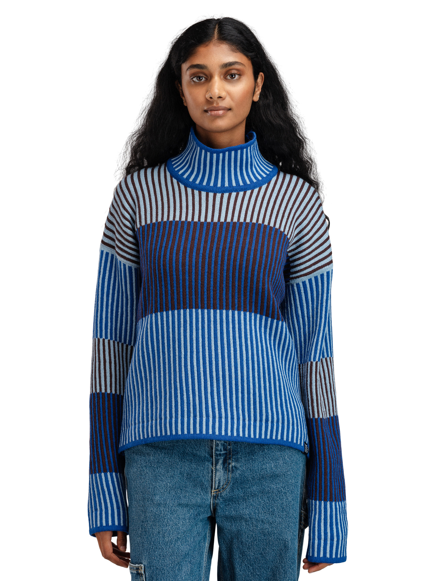 Skarstind women's sweater Ultramarine Iceblue Wine