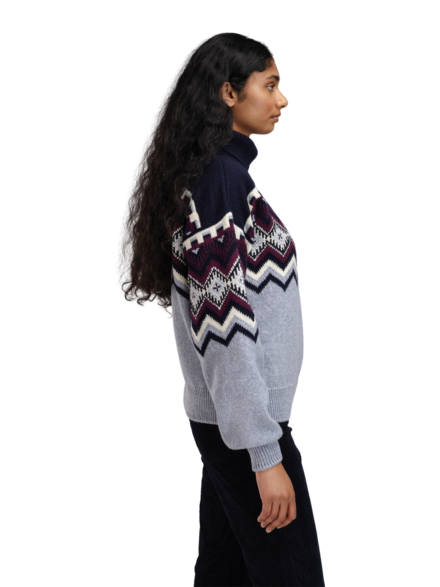 Randaberg Women’s sweater Light Blue Mel. Navy Wine