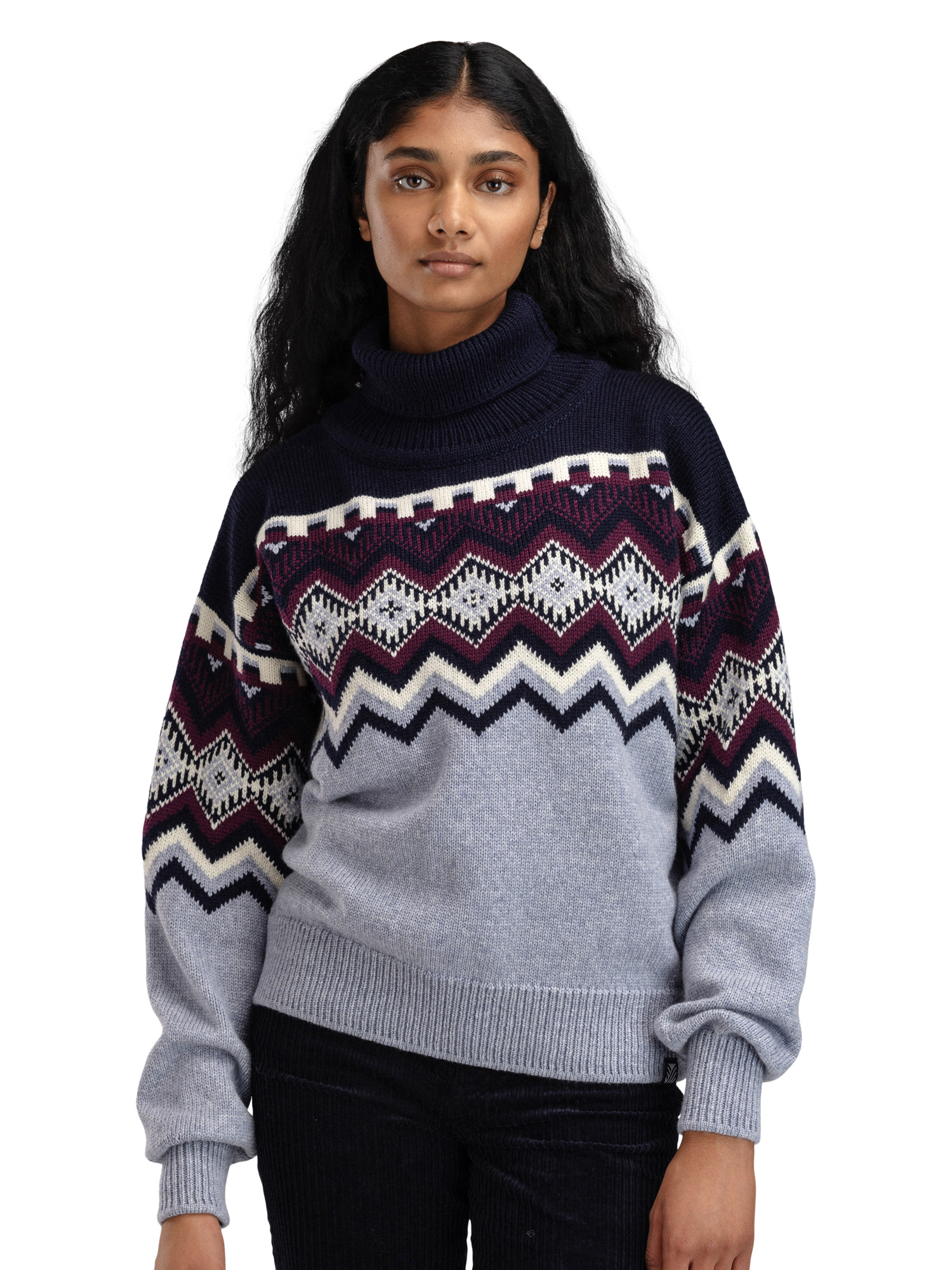 Randaberg Women’s sweater Light Blue Mel. Navy Wine