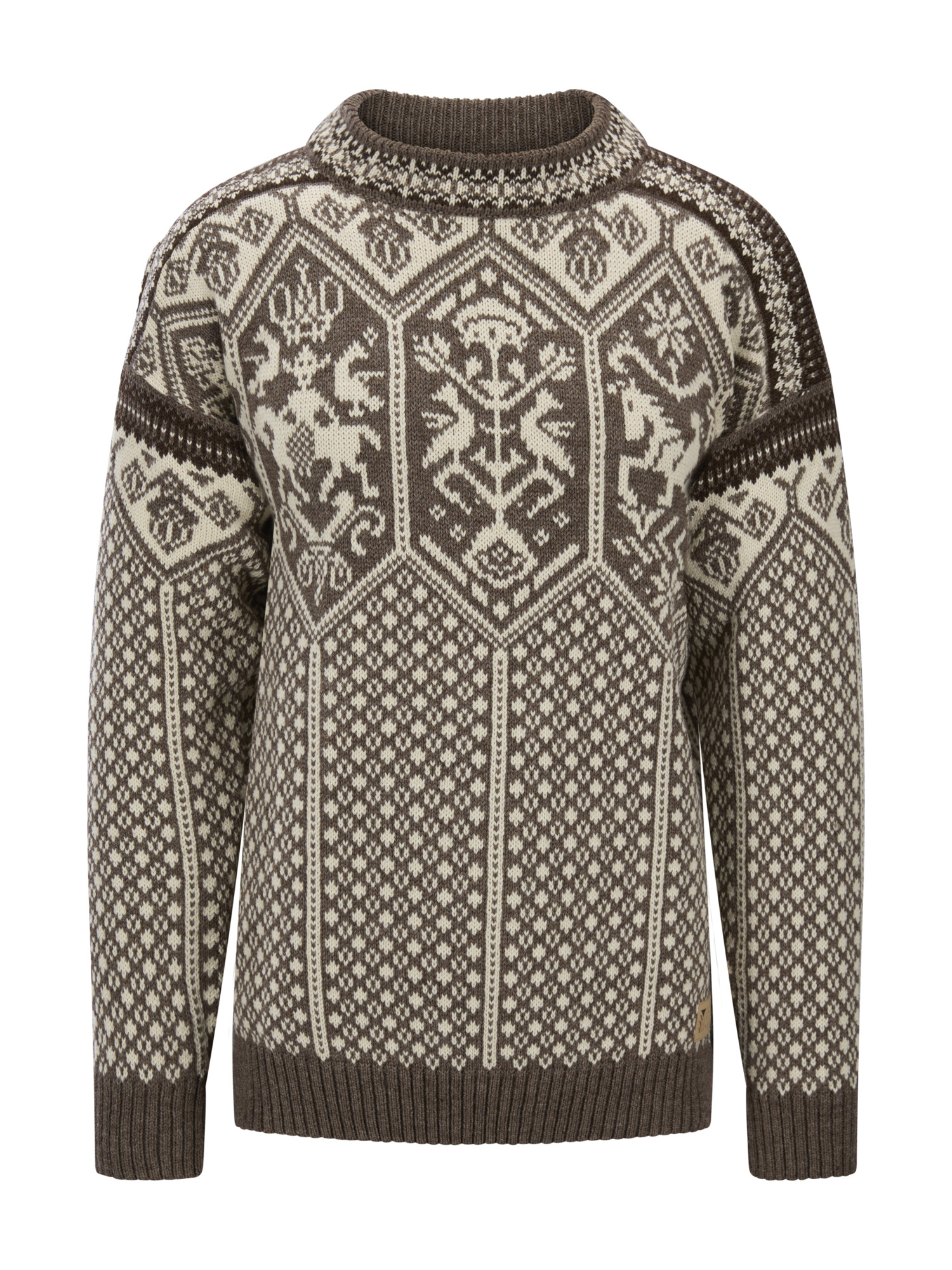 1994 Lillehammer wool sweater unisex Nutmeg Nat.white Coffee