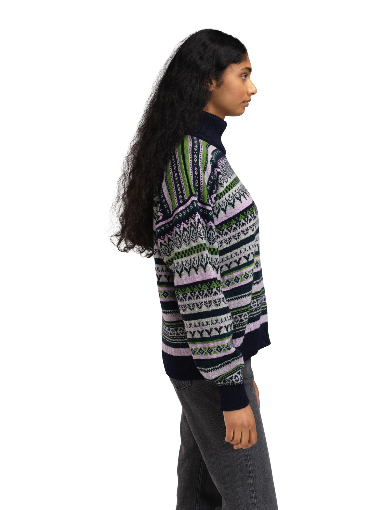 Utsira Women's Sweater Marine Pinegreen Lightcharcoal