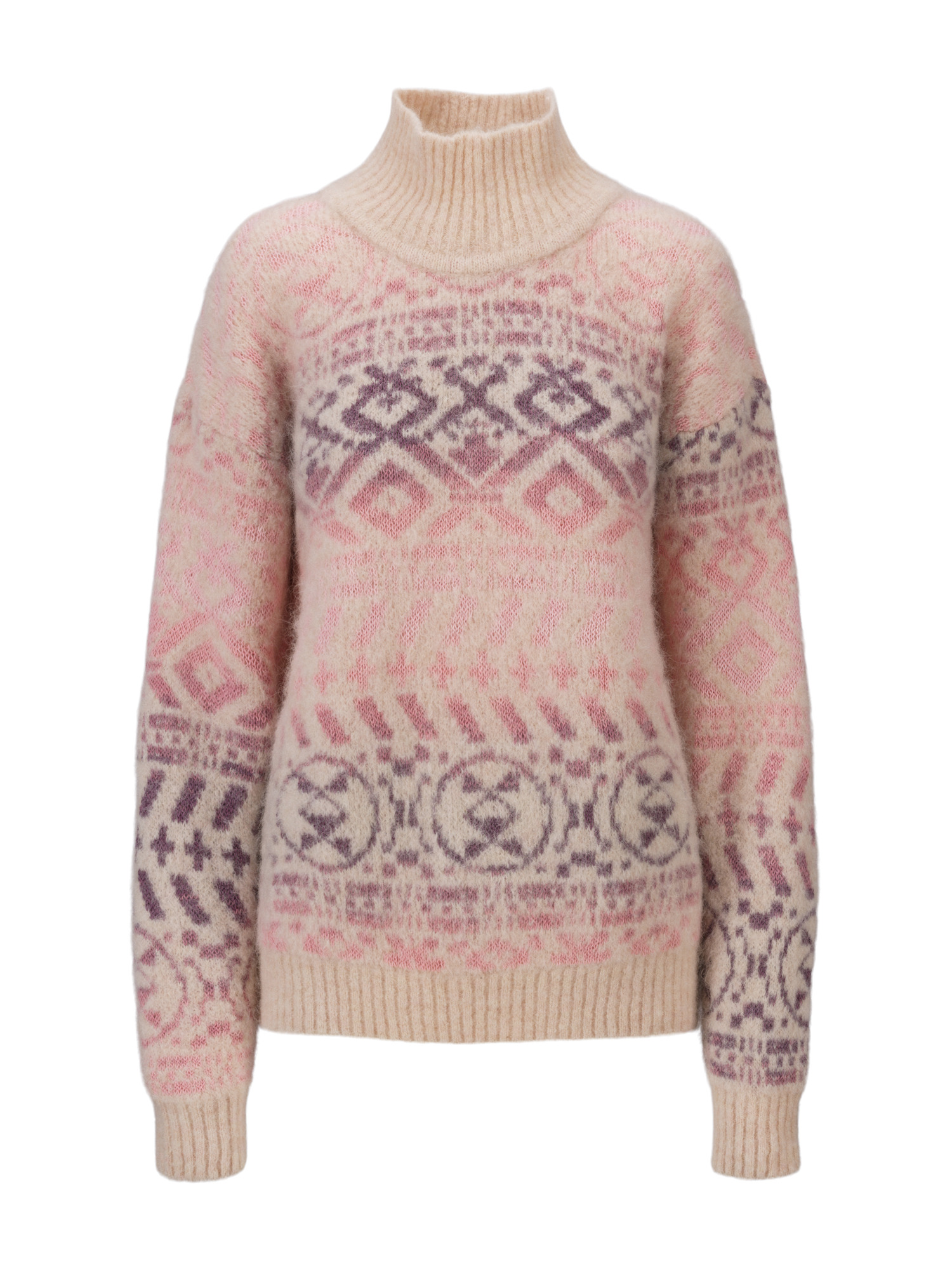 Highland Women's Sweater Offwhite  Pink Ombre
