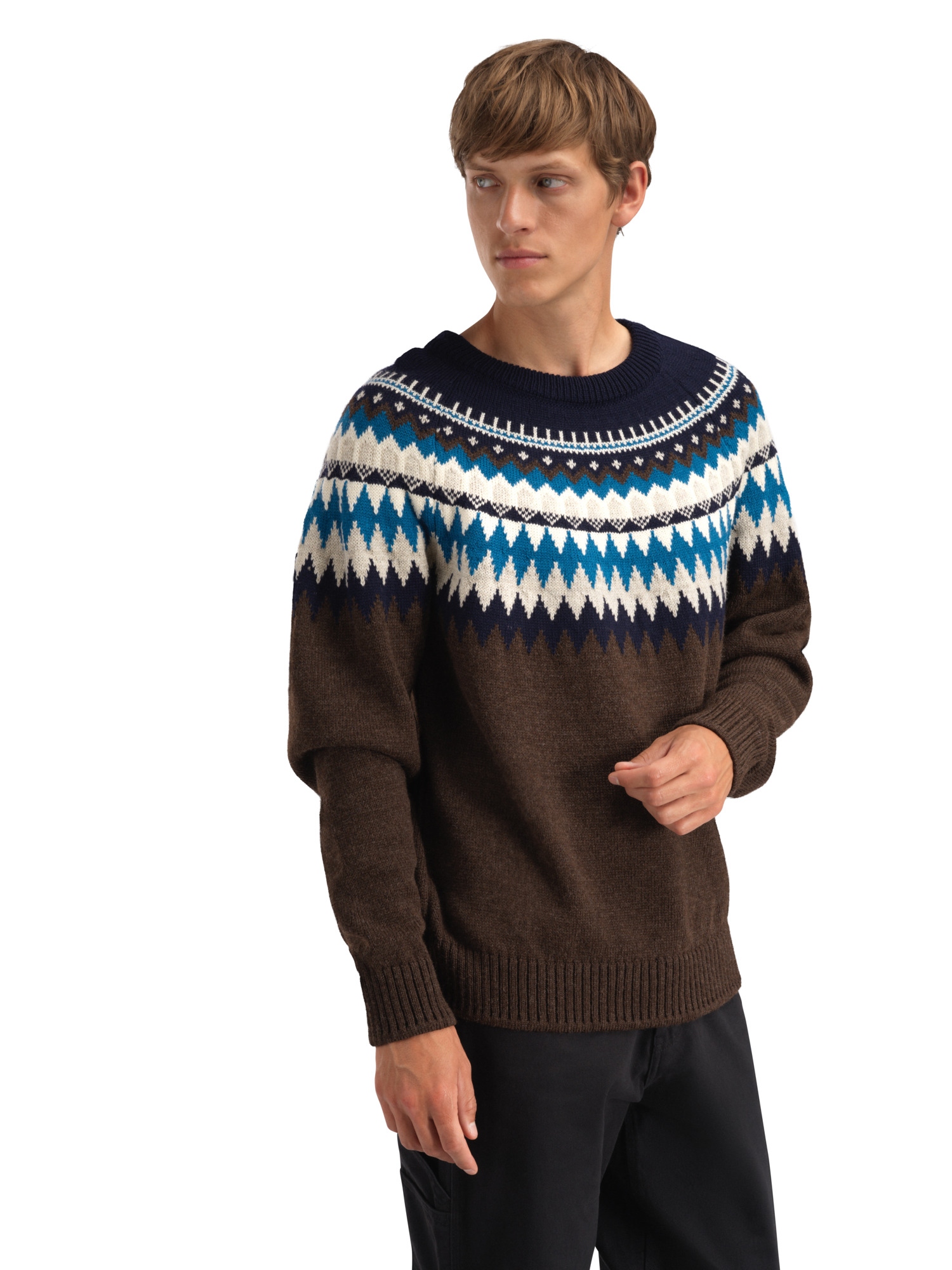 Losna Men's Sweater Coffee Navy