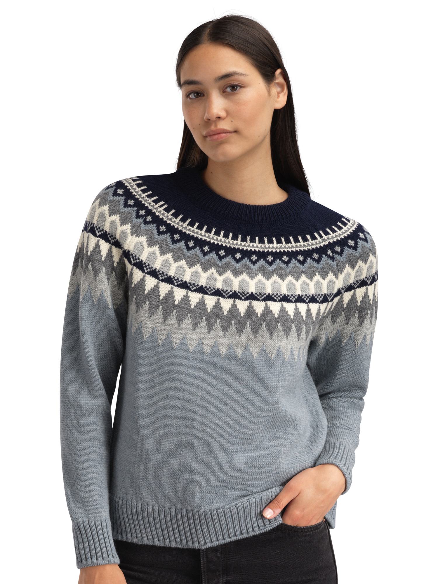 Losna Women's Sweater Mid Blue Melange